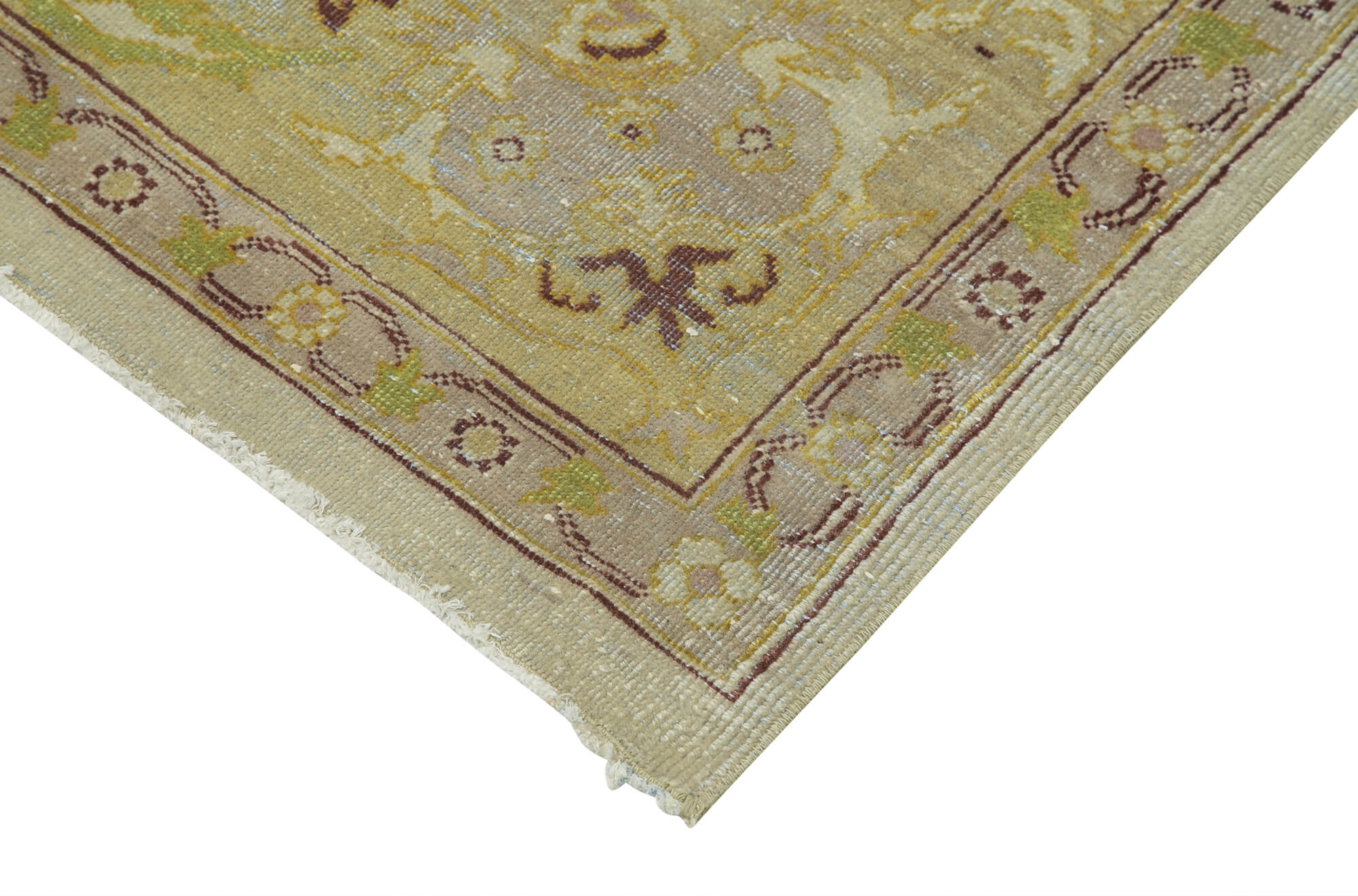 Handmade Wool Area Rug – Tebriz Classic Beige 7x10 Hand Knotted Carpet