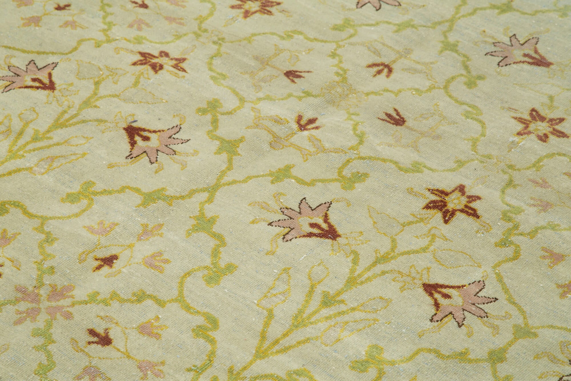 Handmade Wool Area Rug – Tebriz Classic Beige 7x10 Hand Knotted Carpet