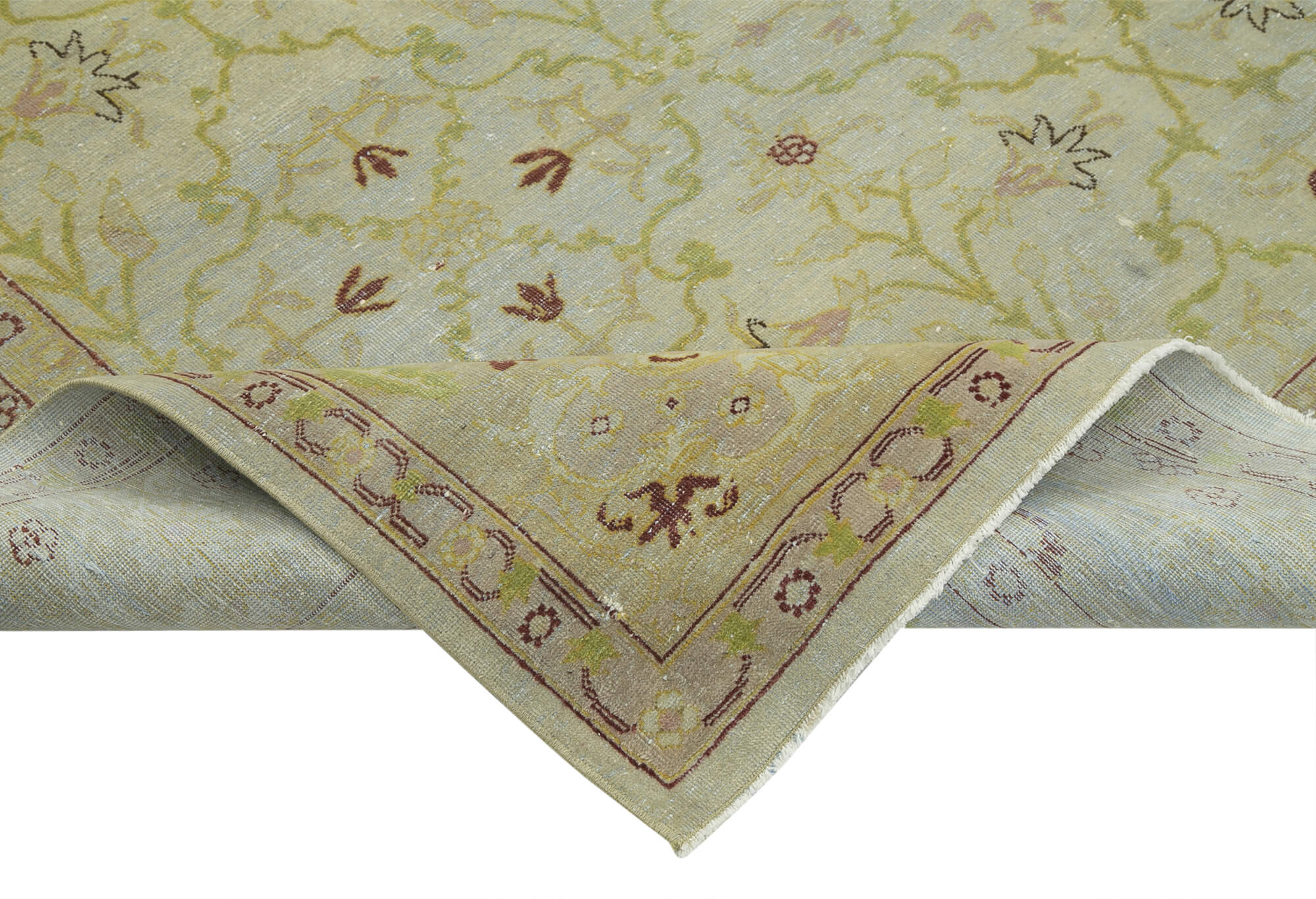 Handmade Wool Area Rug – Tebriz Classic Beige 7x10 Hand Knotted Carpet