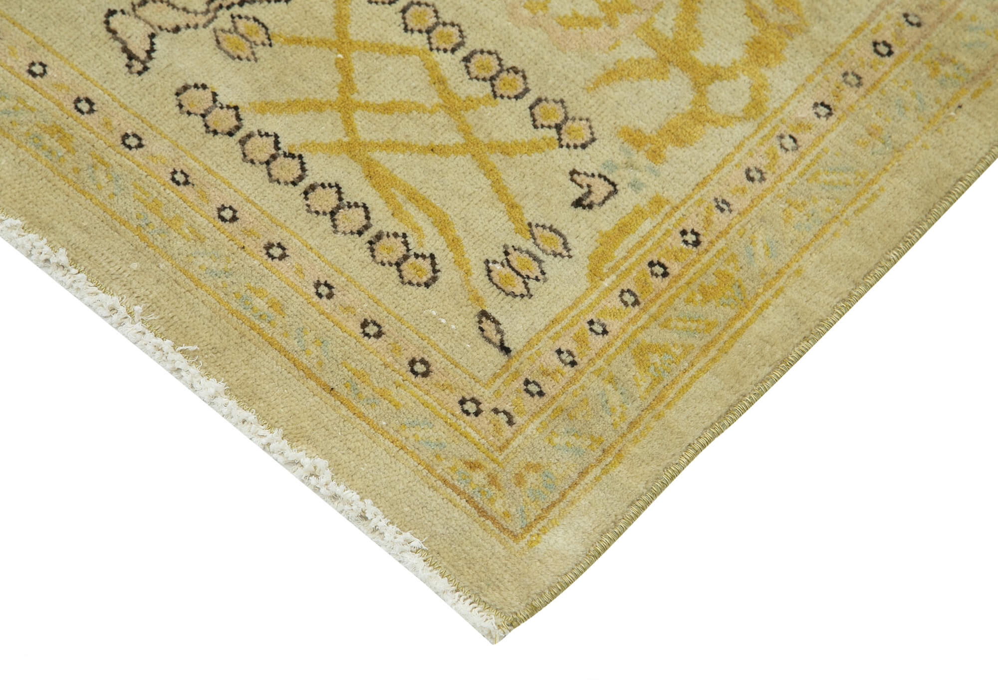 Handmade Wool Area Rug – Tebriz Classic Beige Cotton Wool 8x10 Carpet
