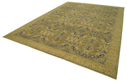 Handmade Wool Area Rug – Classic Green Cotton Wool Rug 9'9''x14'1'' by Agacan