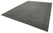 Handmade Wool Area Rug – Tebriz Classic Grey Cotton Wool Carpet 10'0''x13'9''
