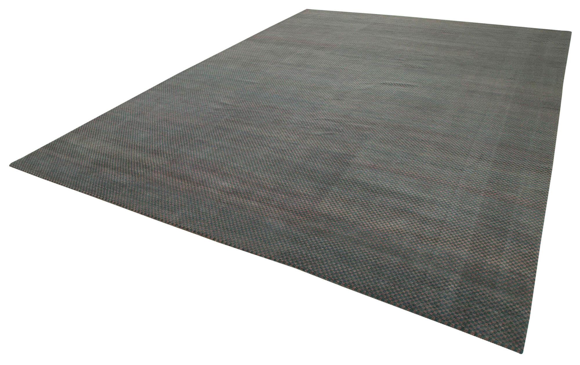 Handmade Wool Area Rug – Tebriz Classic Grey Cotton Wool Carpet 10'0''x13'9''