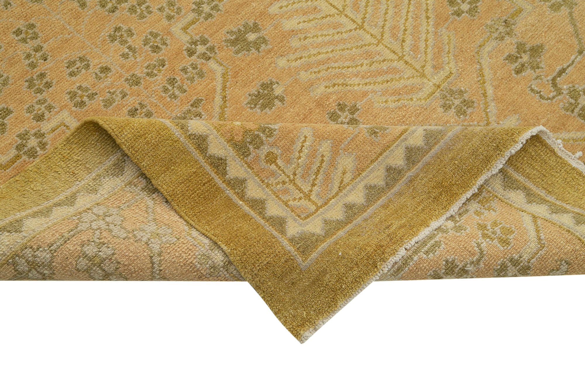 Handmade Wool Area Rug – Tebriz Classic Red Vintage Cotton Rug 9'1''x12'8''