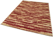 Handmade Wool Area Rug - Tebriz Red Vintage Turkish Rug 5'8''x7'8'' Classic Cotton