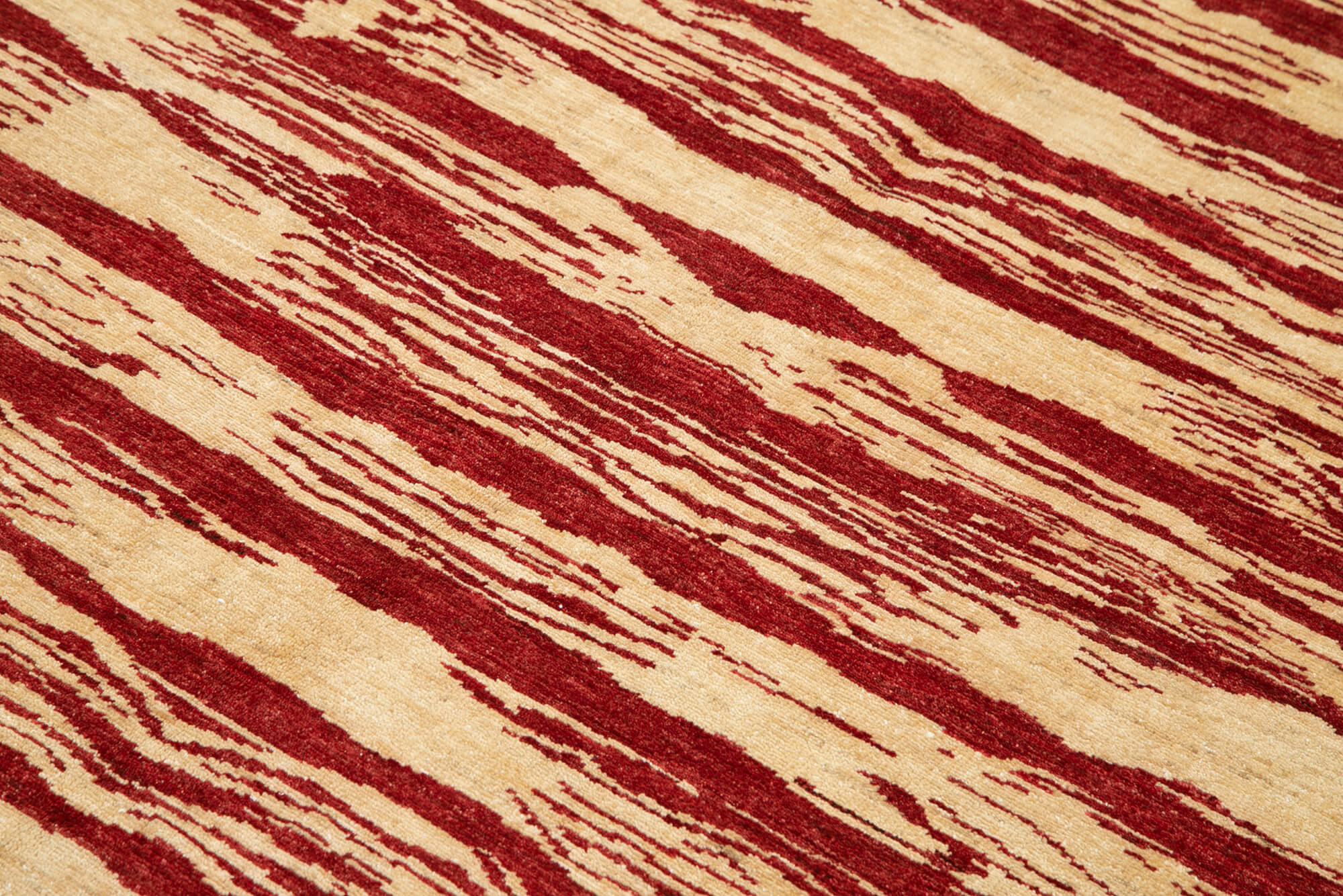 Handmade Wool Area Rug - Tebriz Red Vintage Turkish Rug 5'8''x7'8'' Classic Cotton