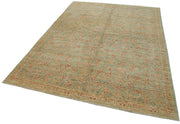 Handmade Wool Area Rug - Tebriz Classic Green 6x8 Cotton Wool Rug by Agacan