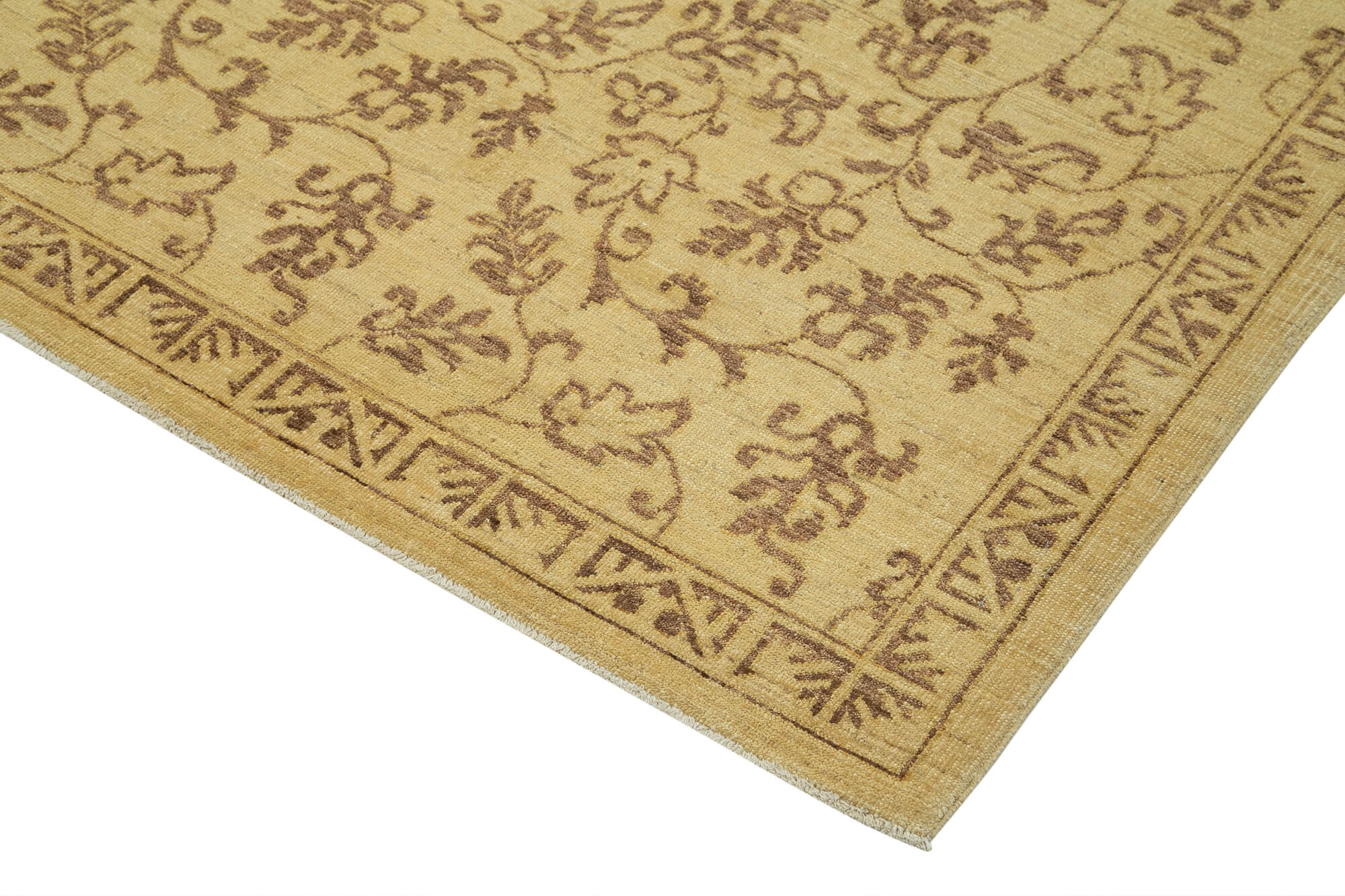 Handmade Wool Area Rug – Tebriz Classic Beige Cotton Wool Rug 8'2''x9'7''