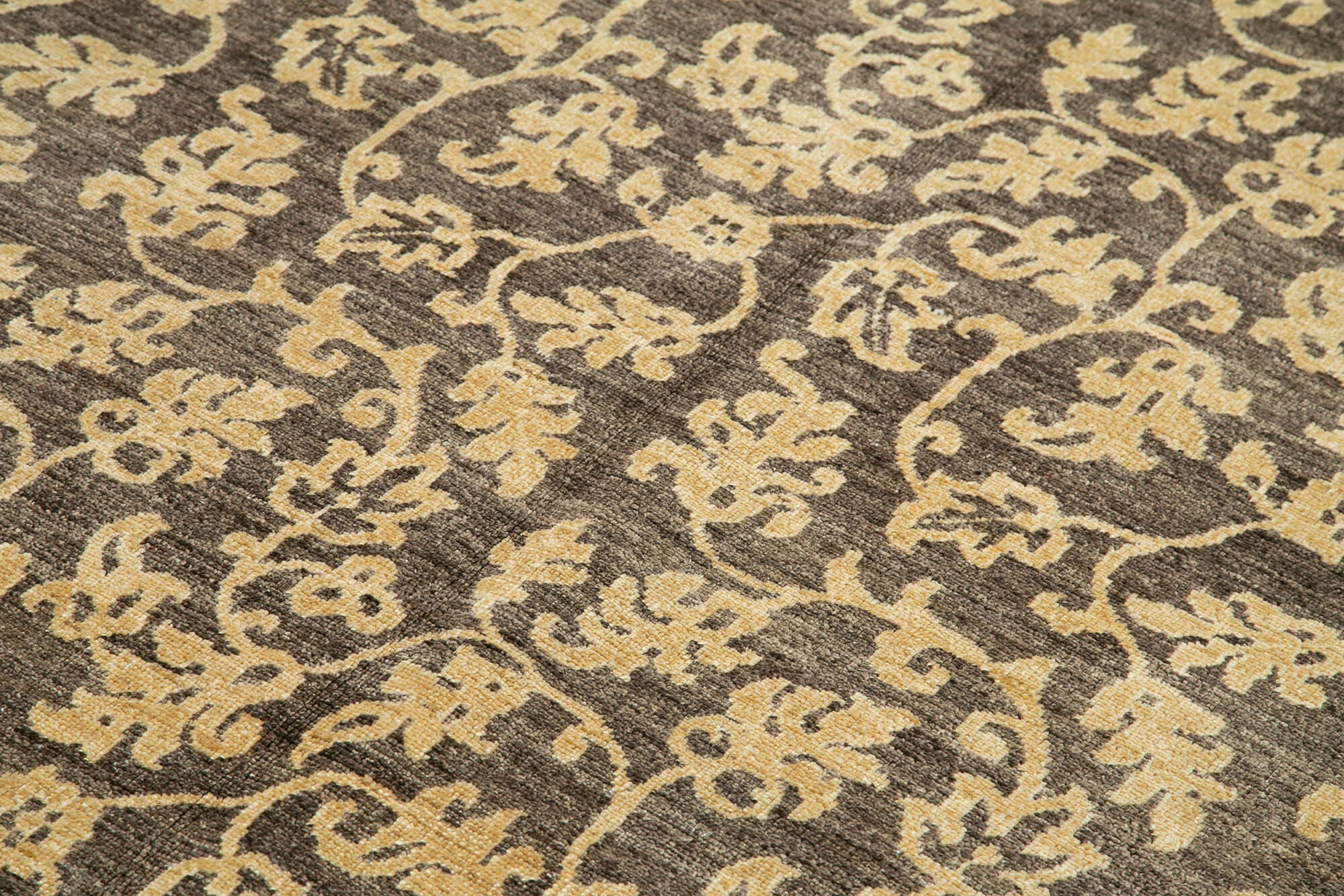 Handmade Area Rug - Classic Brown Wool Cotton Rug 5'11''x9'1'' by Agacan