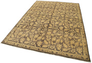 Handmade Wool Area Rug – Tebriz Brown Classic Cotton Wool Rug 6'x8'9''