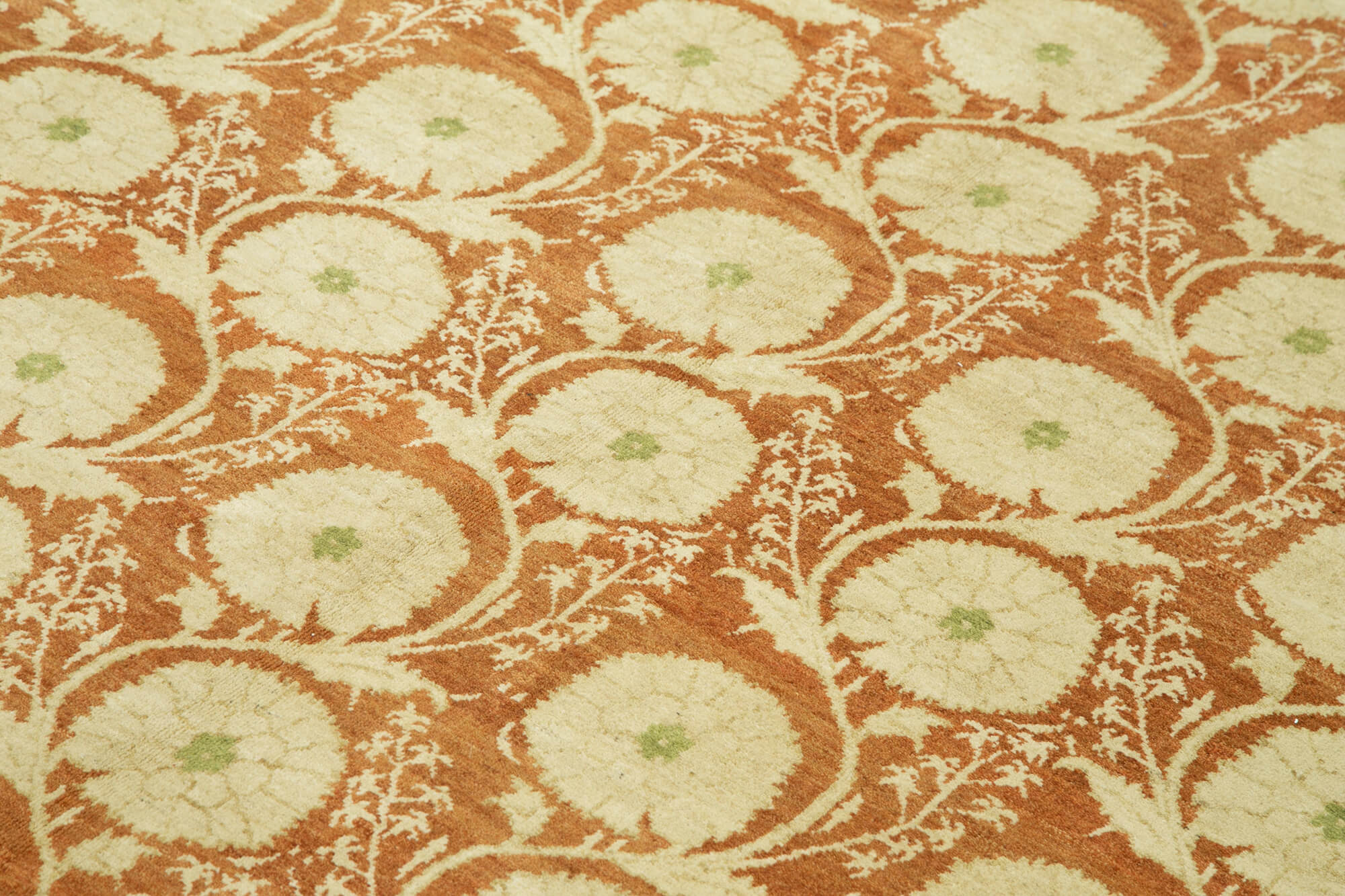 Handmade Wool Area Rug | Vintage Hand Knotted Rug - Durable Cotton Wool Blend 6'x7'10''