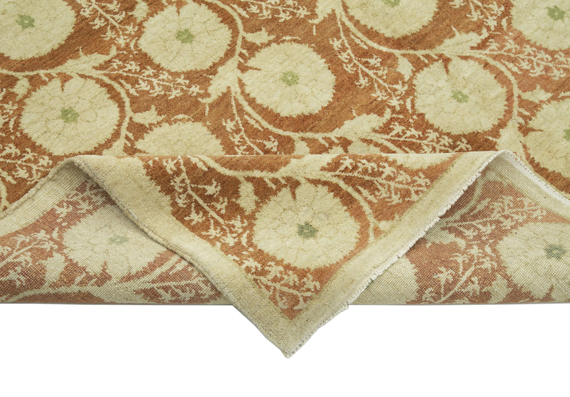Handmade Wool Area Rug | Vintage Hand Knotted Rug - Durable Cotton Wool Blend 6'x7'10''