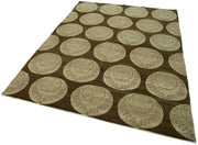 Handmade Wool Area Rug – Tebriz Brown Classic Cotton Wool Rug 5'10"x8'2"