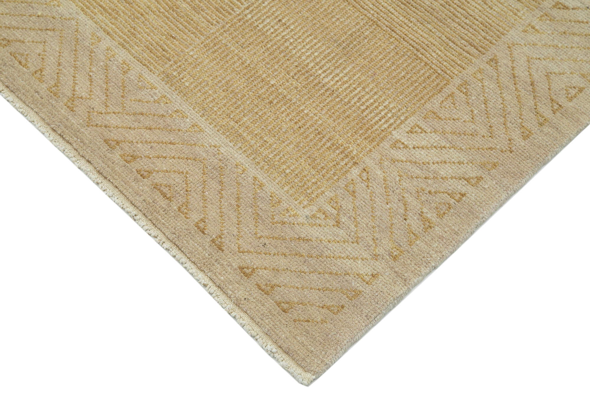 Handmade Wool Area Rug – Tebriz Classic Beige Cotton Wool Rug 7'1''x10'1''