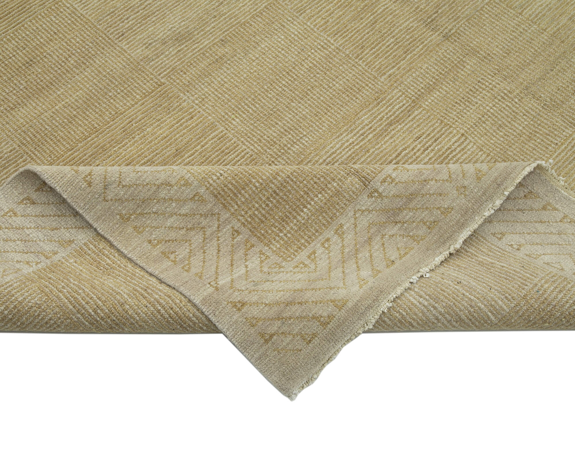 Handmade Wool Area Rug – Tebriz Classic Beige Cotton Wool Rug 7'1''x10'1''