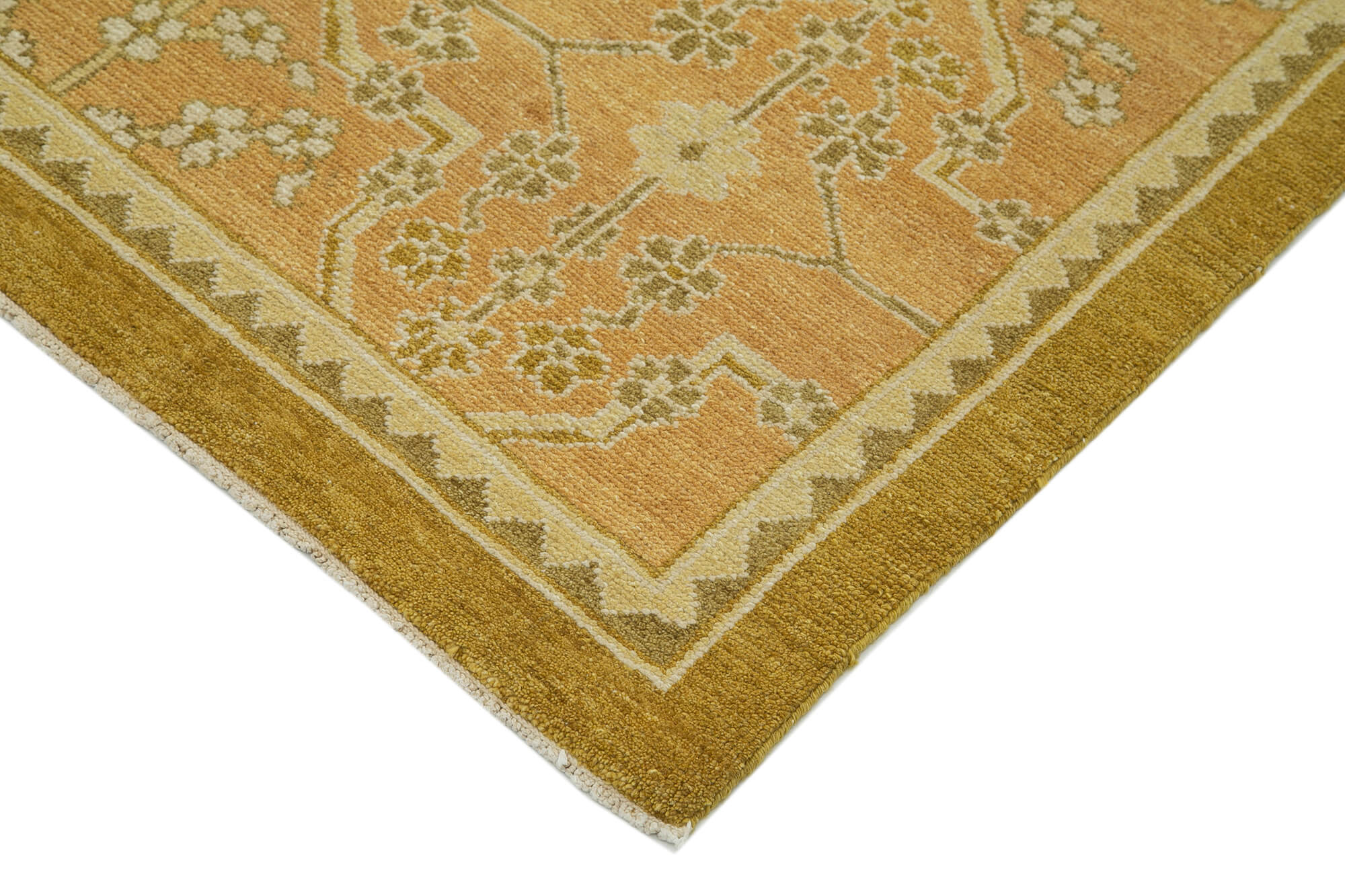 Handmade Wool Area Rug – Classic Beige Carpet 8x10, Soft Cotton Wool Rug