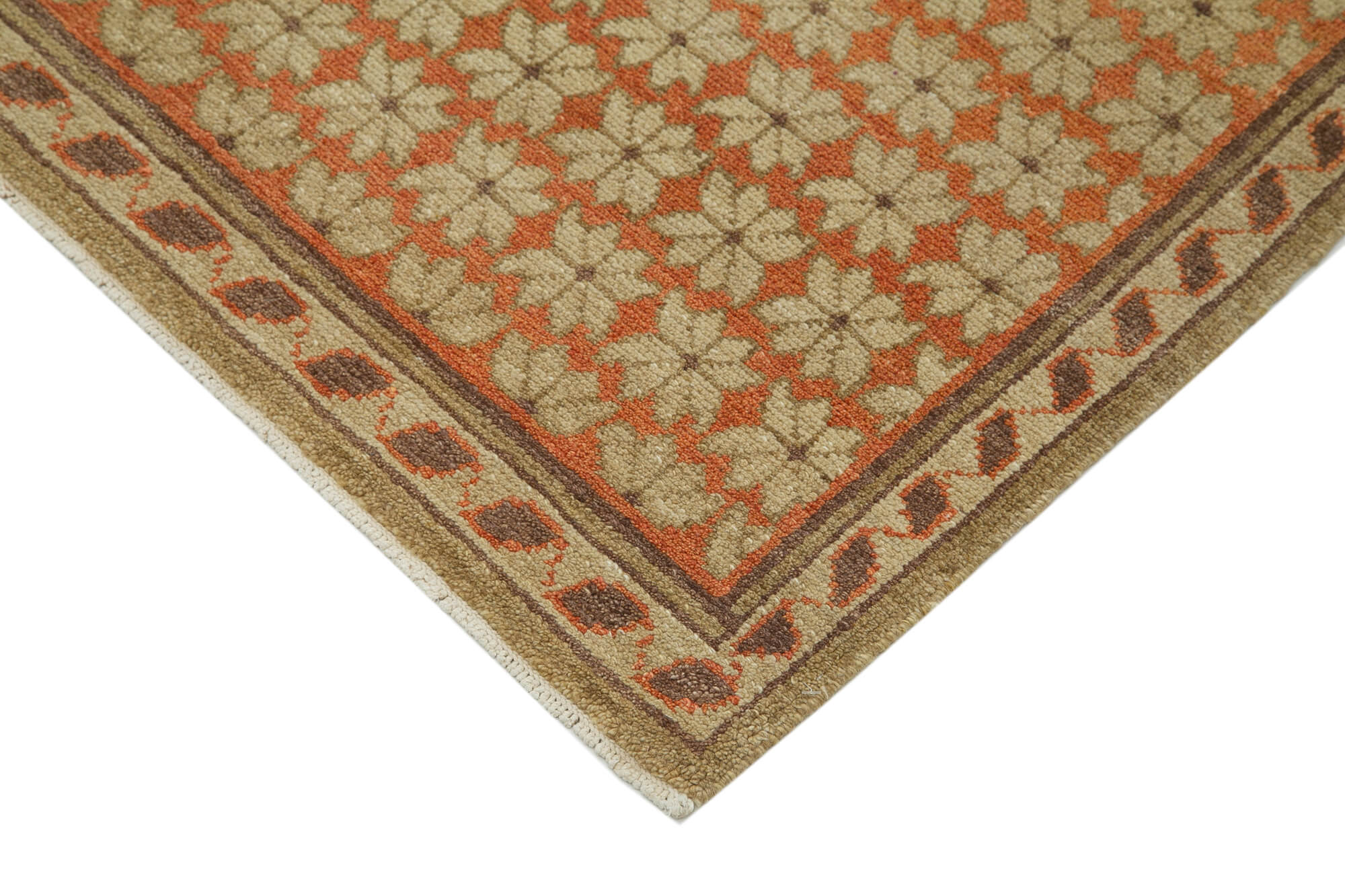 Handmade Wool Area Rug – Classic Beige Vintage Turkish Carpet 8'2" x 10'1"
