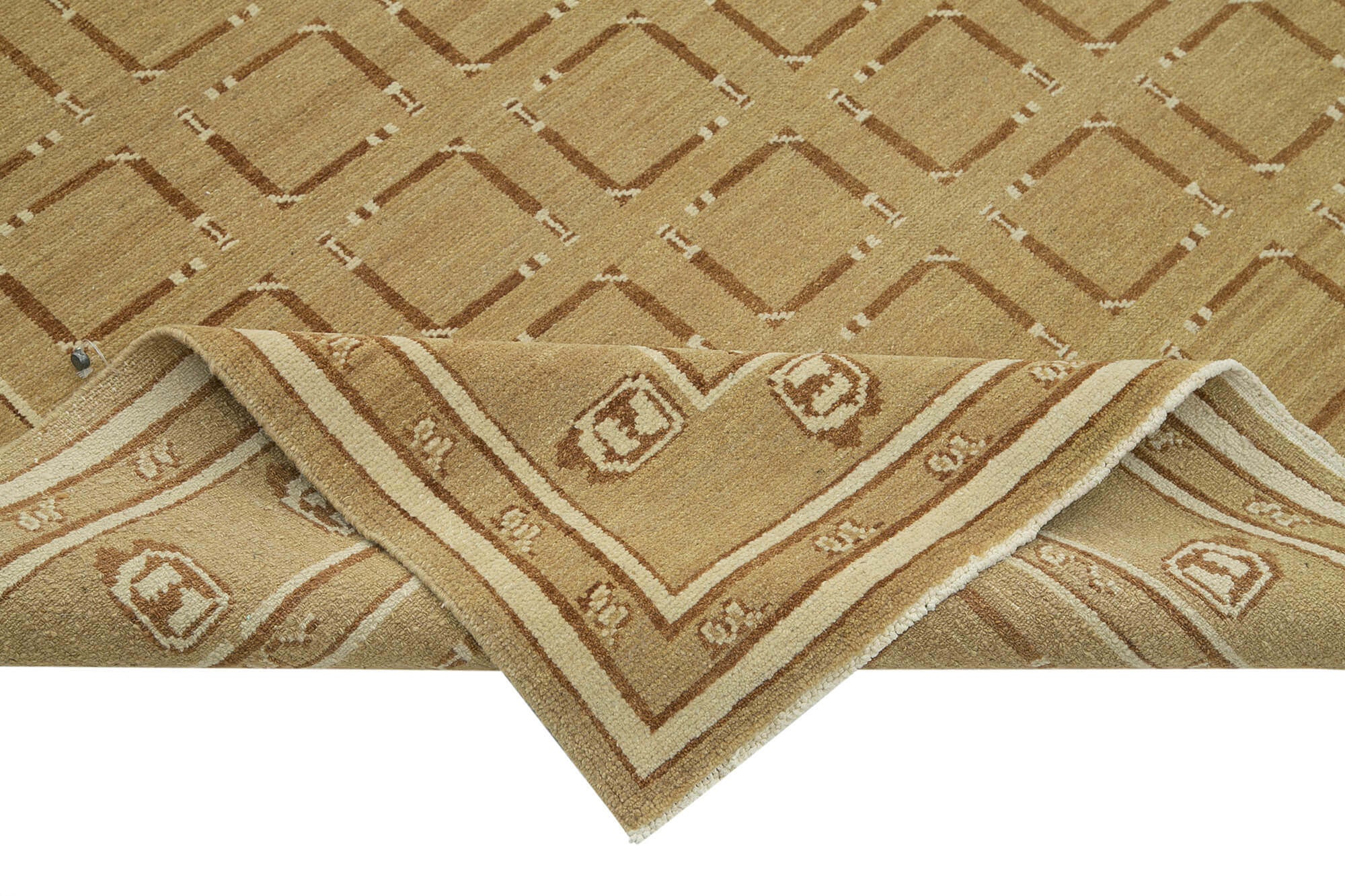 Handmade Wool Area Rug – Classic Brown Vintage Turkish Rug 8'2" x 10'0" by Agacan