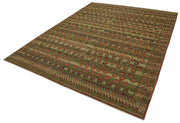 Handmade Wool Area Rug - Tebriz Red Classic Cotton Rug 8'x10'1'' Vintage Turkish Carpet