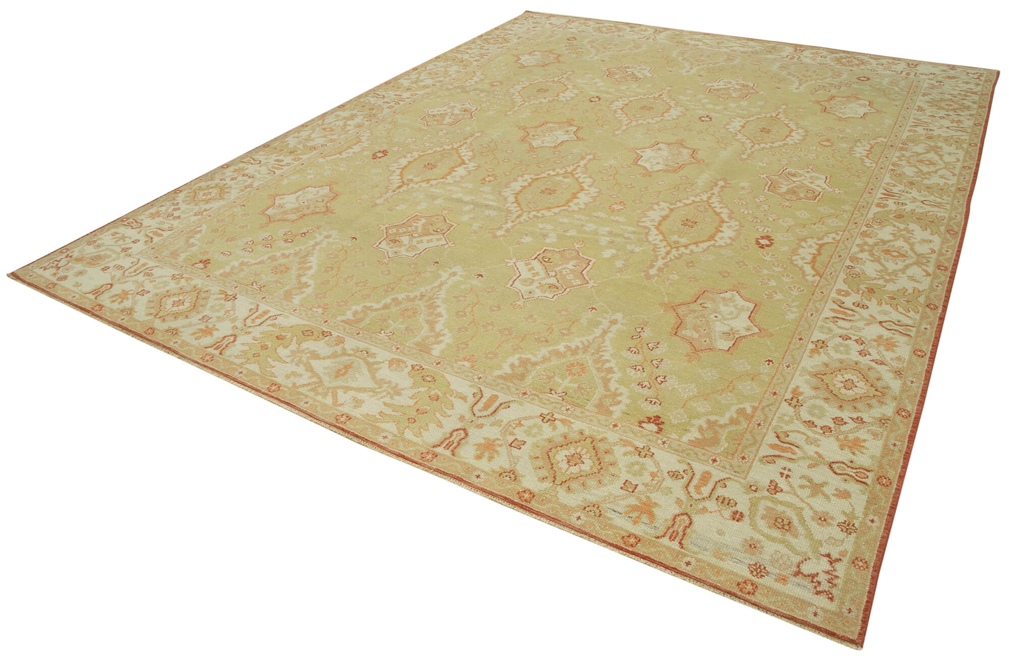 Handmade Area Rug – Classic Beige Turkish Hand Knotted Wool Carpet 9'2''x12'