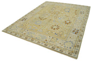 Handmade Wool Area Rug – Tebriz Classic Beige Cotton Wool Rug 7'10''x9'11''