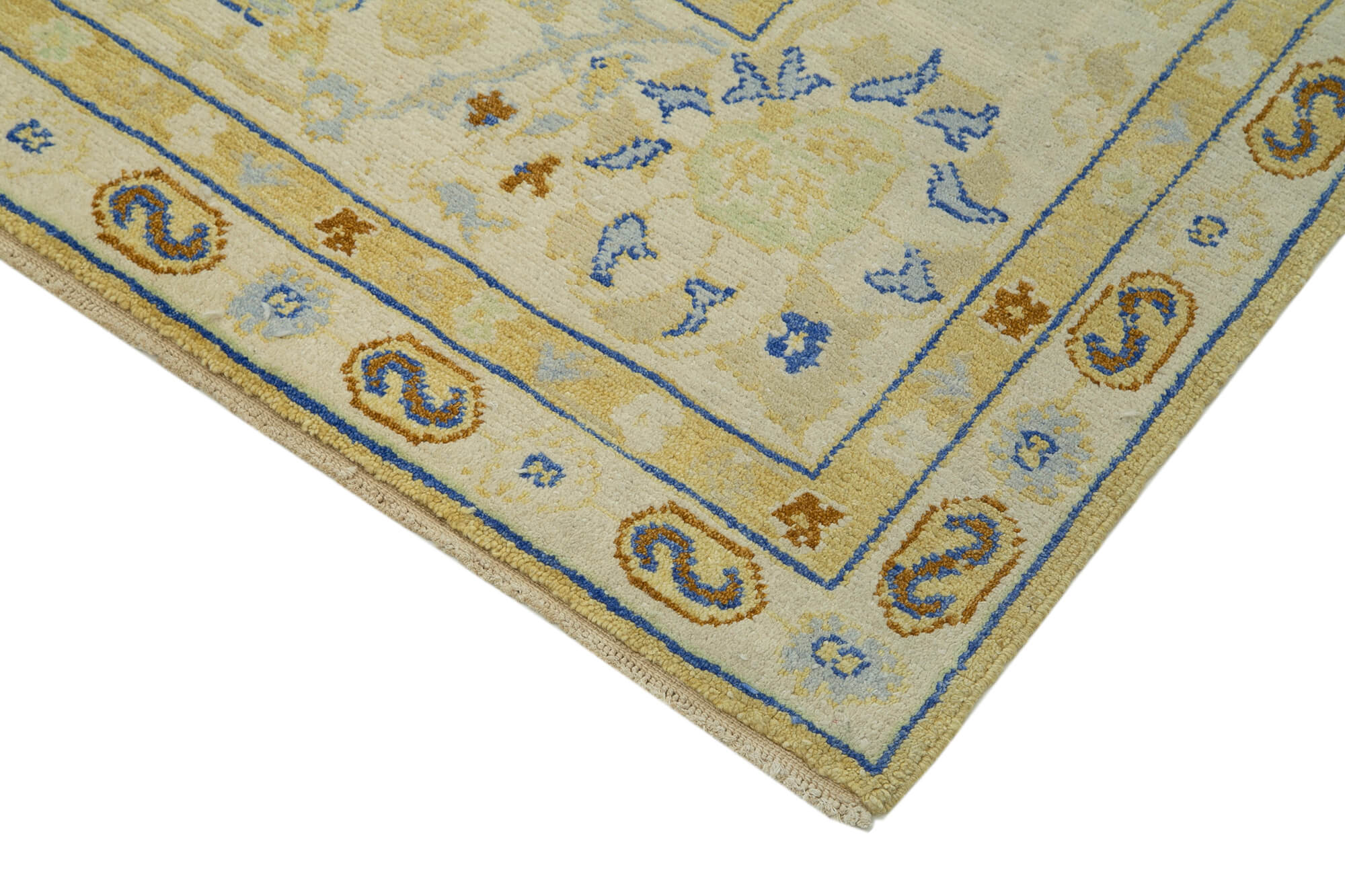Handmade Wool Area Rug – Tebriz Classic Beige Cotton Wool Rug 7'10''x9'11''
