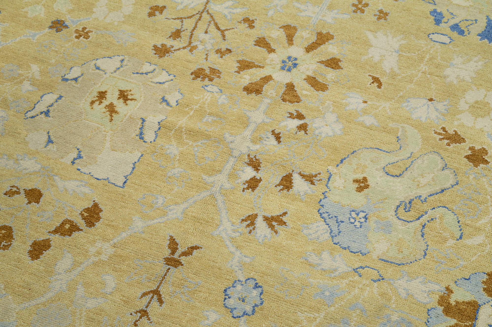 Handmade Wool Area Rug – Tebriz Classic Beige Cotton Wool Rug 7'10''x9'11''