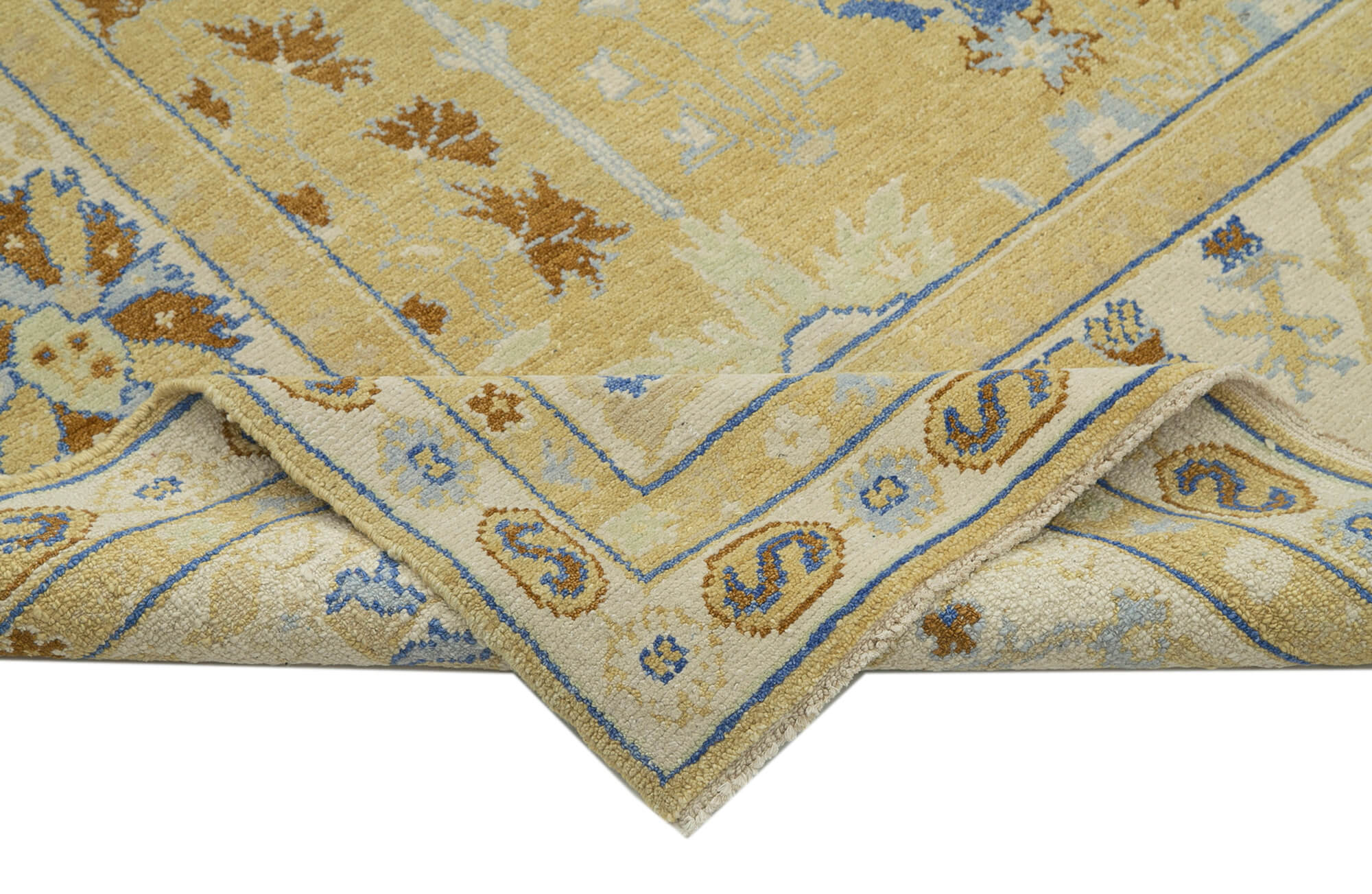 Handmade Wool Area Rug – Tebriz Classic Beige Cotton Wool Rug 7'10''x9'11''