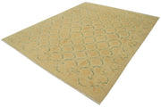 Handmade Wool Area Rug - Classic Beige Cotton Wool Rug 7'7'' x 9'2''