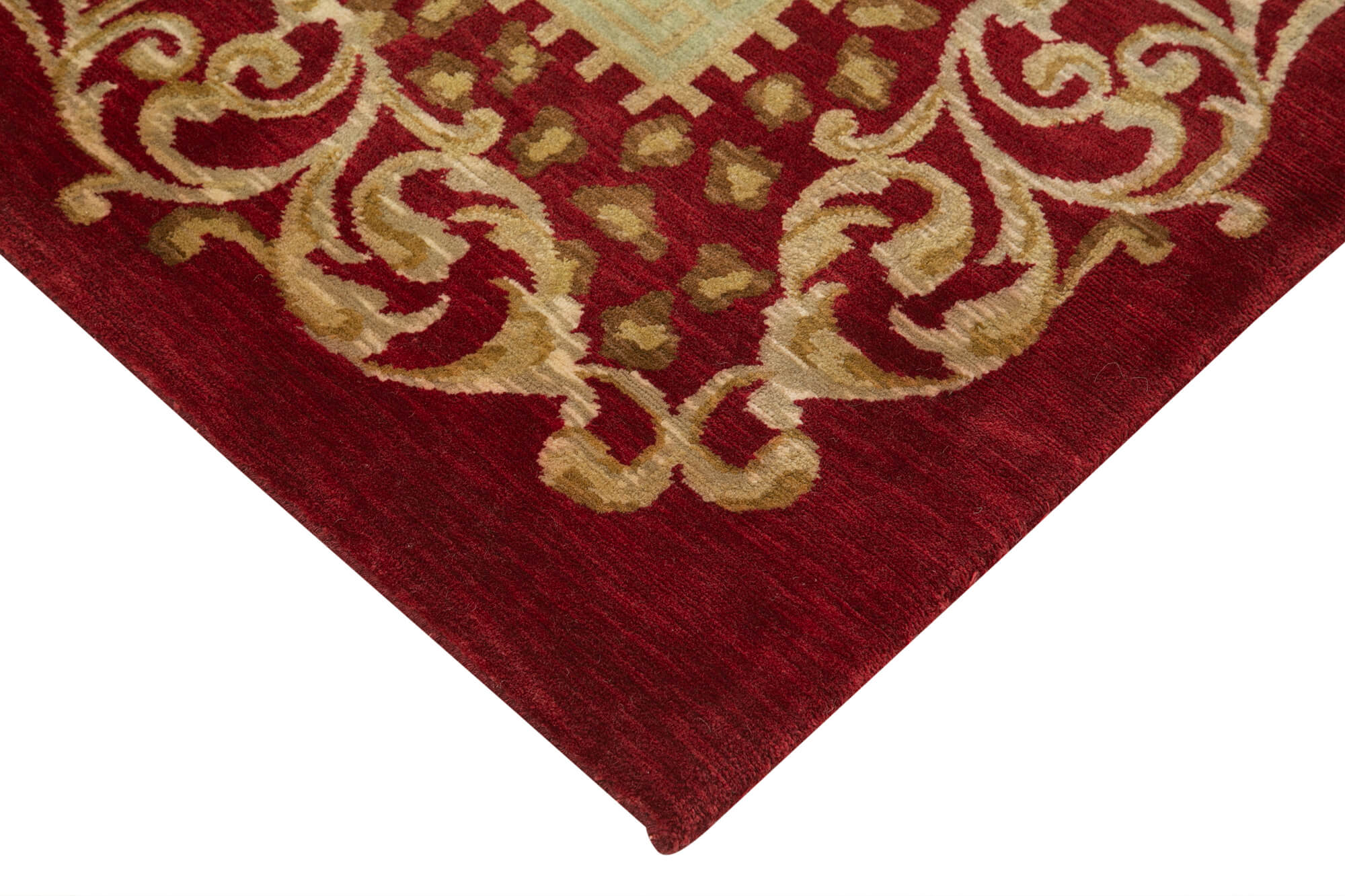 Handmade Wool Area Rug – Tebriz Classic Red Cotton Wool Carpet 8'2''x10'4''
