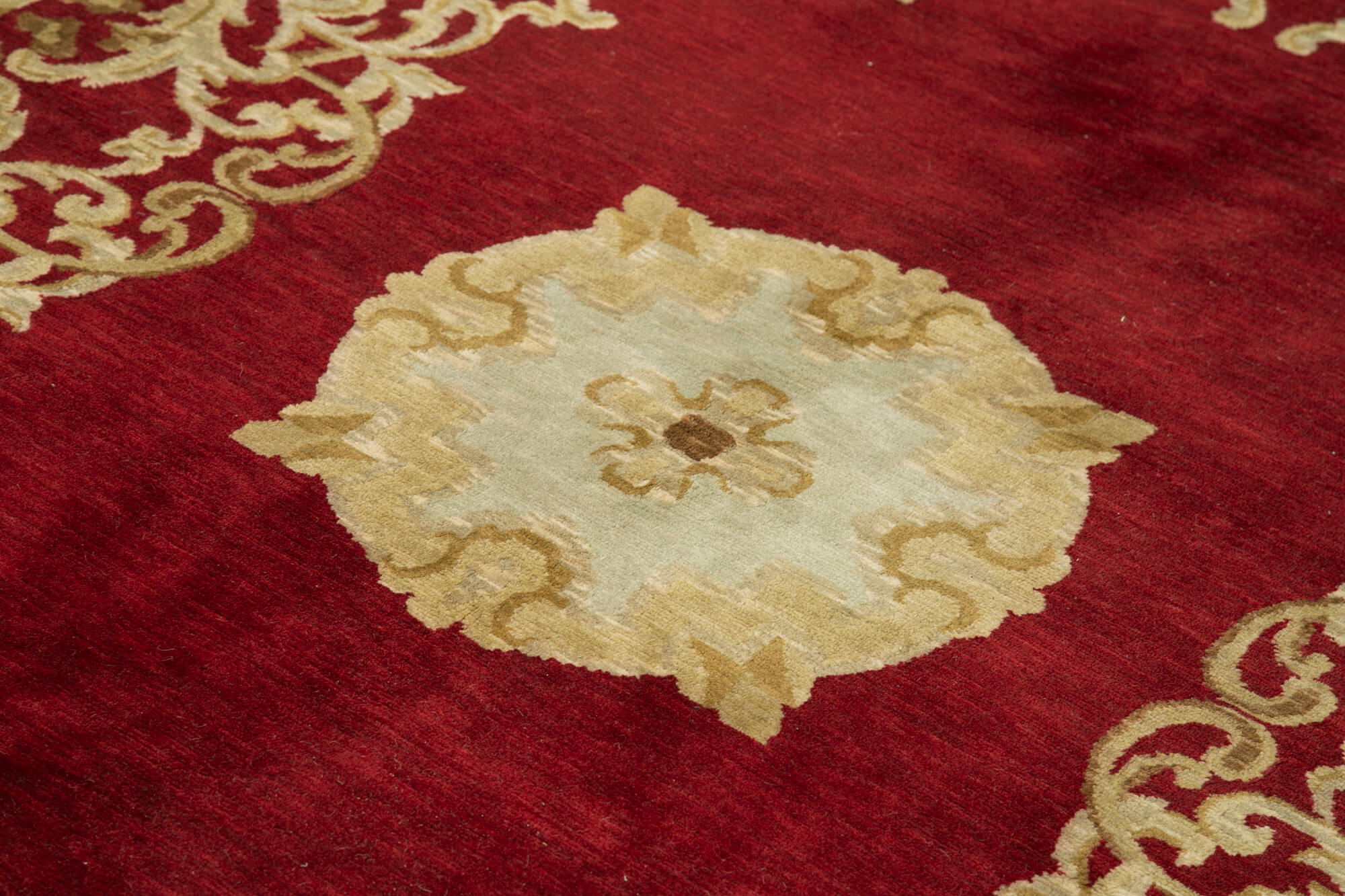 Handmade Wool Area Rug – Tebriz Classic Red Cotton Wool Carpet 8'2''x10'4''