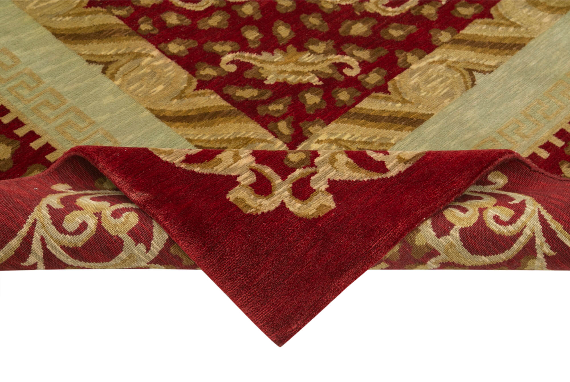 Handmade Wool Area Rug – Tebriz Classic Red Cotton Wool Carpet 8'2''x10'4''