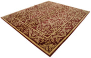 Handmade Wool Area Rug – Tebriz Red Classic Cotton Rug 8'4" x 10'0" by Agacan