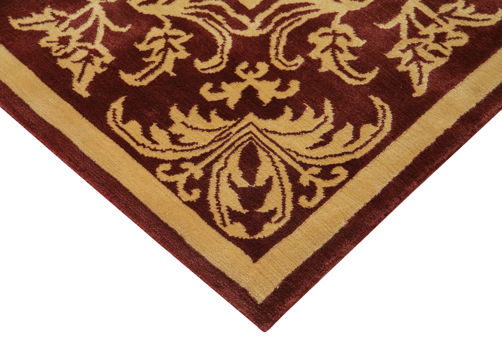 Handmade Wool Area Rug – Tebriz Red Classic Cotton Rug 8'4" x 10'0" by Agacan