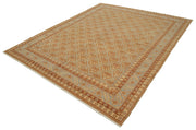 Handmade Wool Area Rug – Classic Orange 7x9 Area Rug With Soft Wool Texture