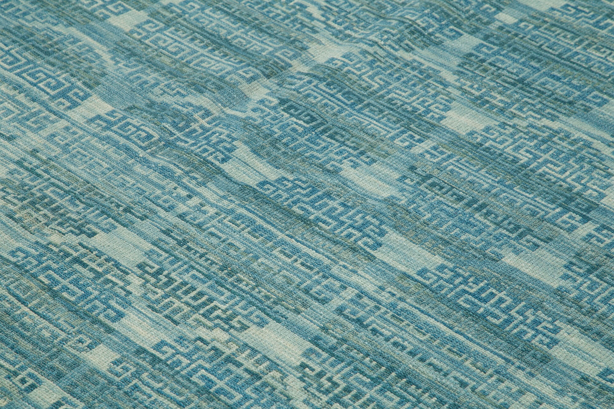 Handmade Area Rug – Classic Blue Tebriz Wool Cotton Rug 8'4''x9'10'' by Agacan