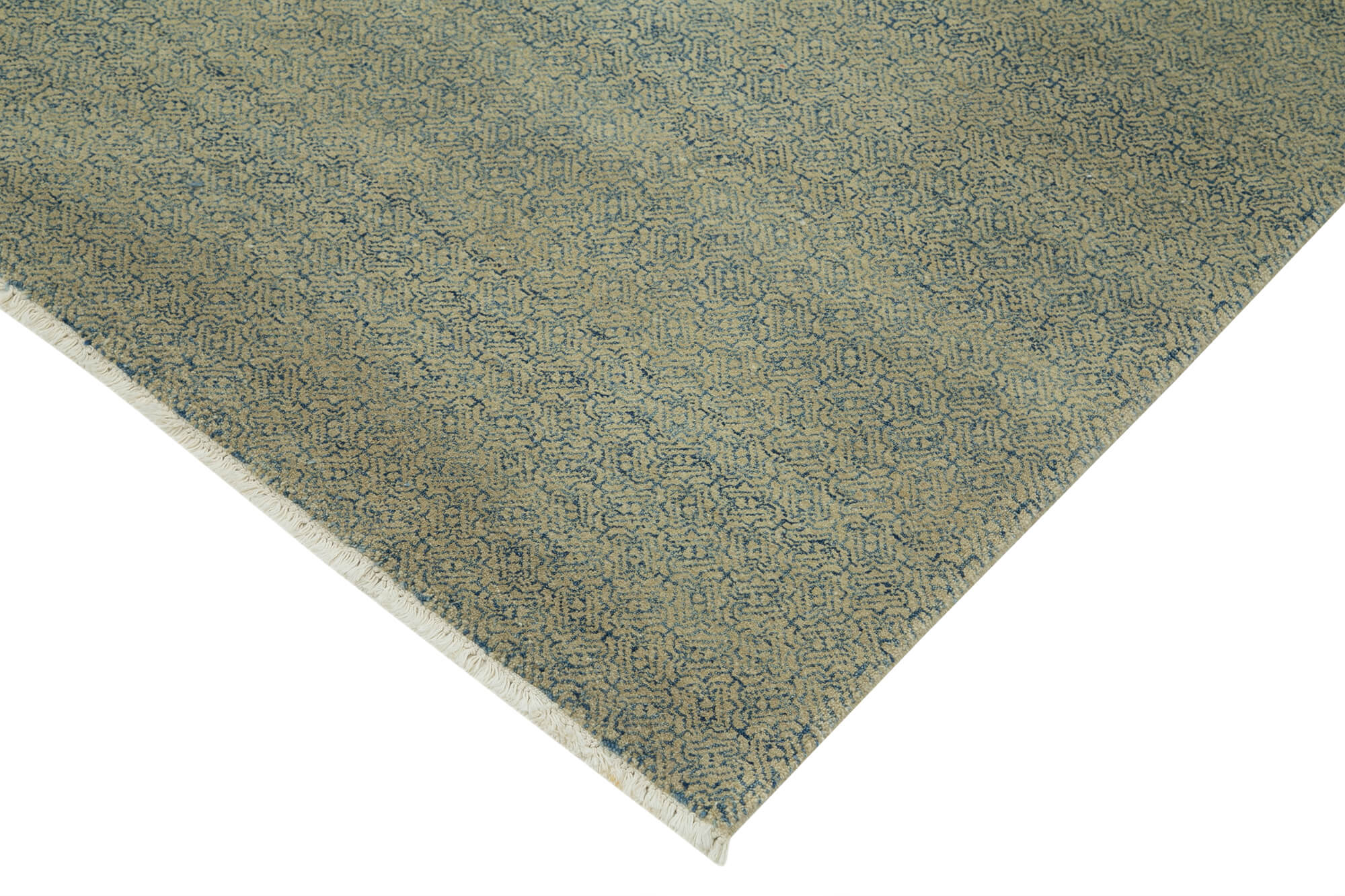 Handmade Wool Area Rug - Tebriz Grey Classic Cotton Wool Rug 7x10 Foot