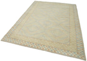 Handmade Wool Area Rug – Tebriz Classic Beige 6x9 Cotton Wool Rug by Agacan