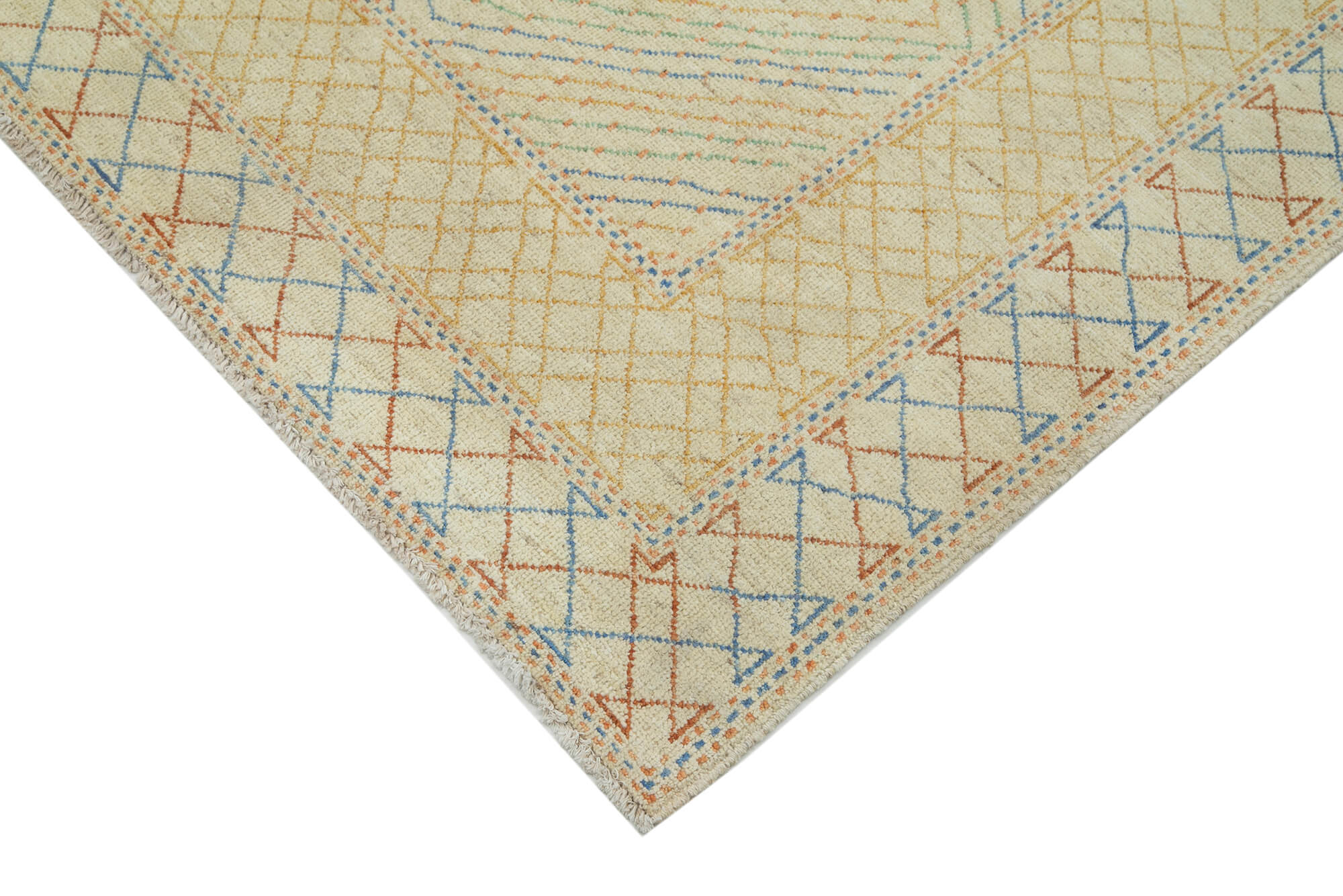 Handmade Wool Area Rug – Tebriz Classic Beige 6x9 Cotton Wool Rug by Agacan