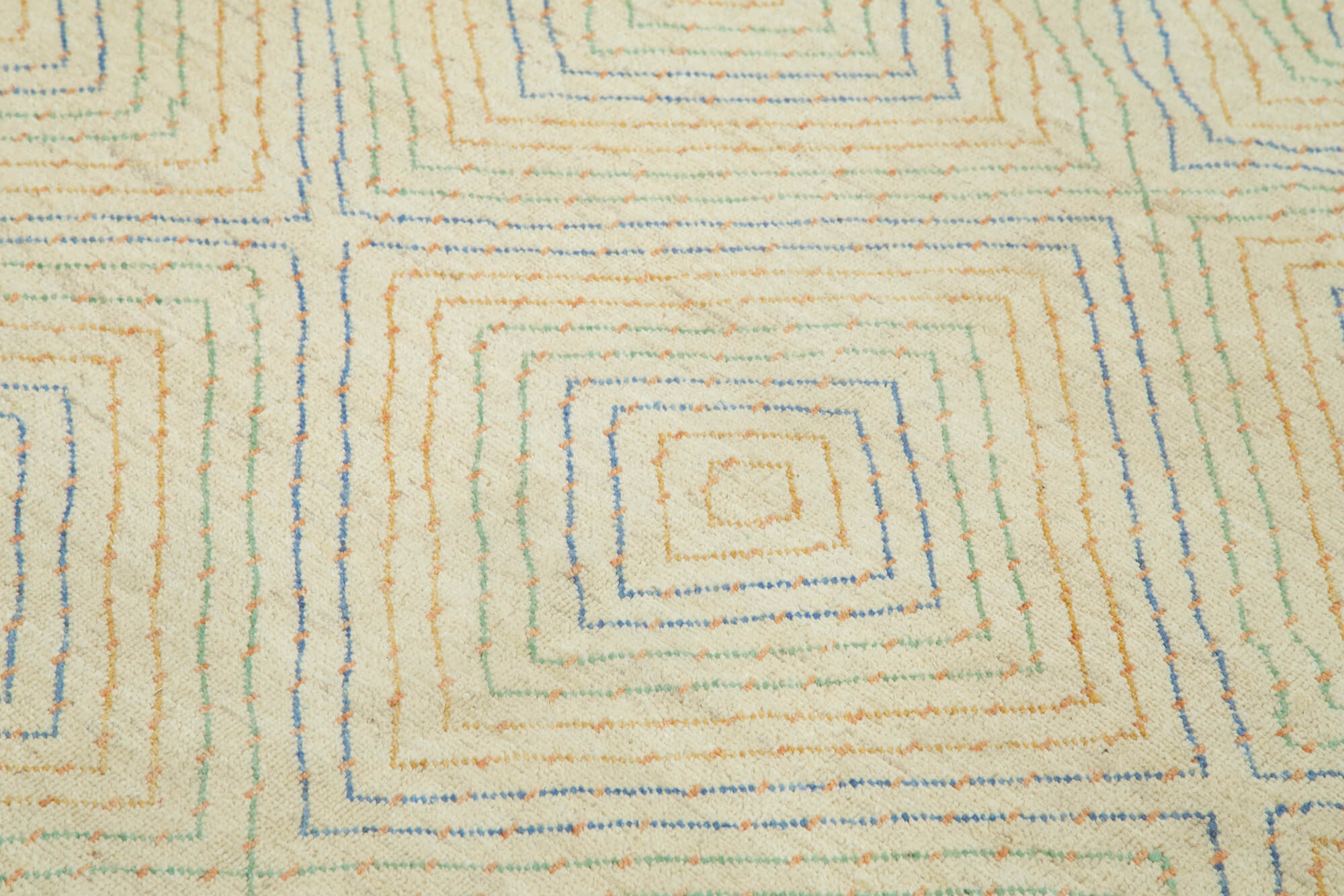 Handmade Wool Area Rug – Tebriz Classic Beige 6x9 Cotton Wool Rug by Agacan