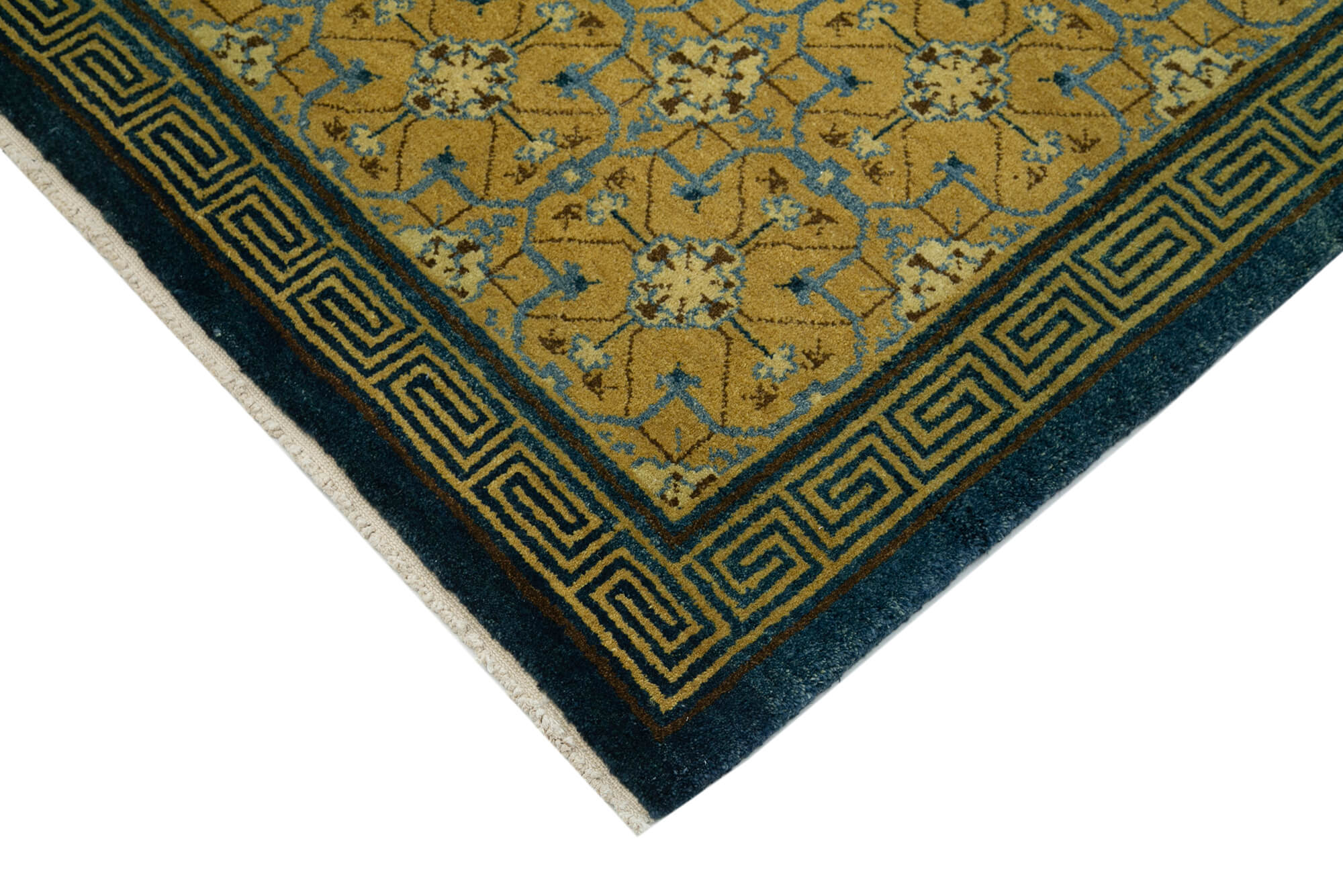 Handmade Wool Area Rug – Classic Green Rug | Vintage Turkish Carpet 5'10''x9'3''