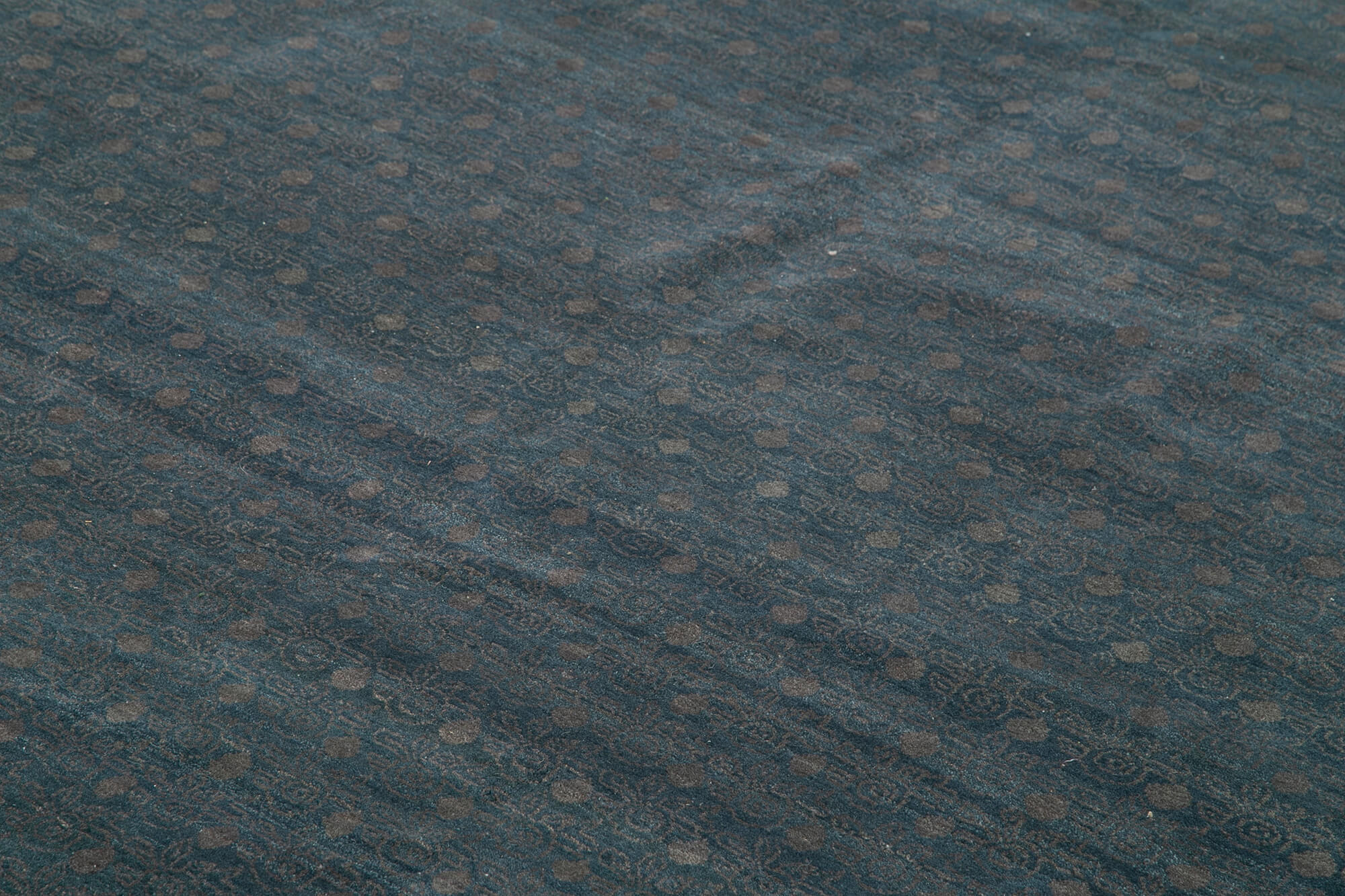Handmade Area Rug – Turkish Hand Knotted Blue Classic Wool Cotton Carpet 8'10"x12'2"