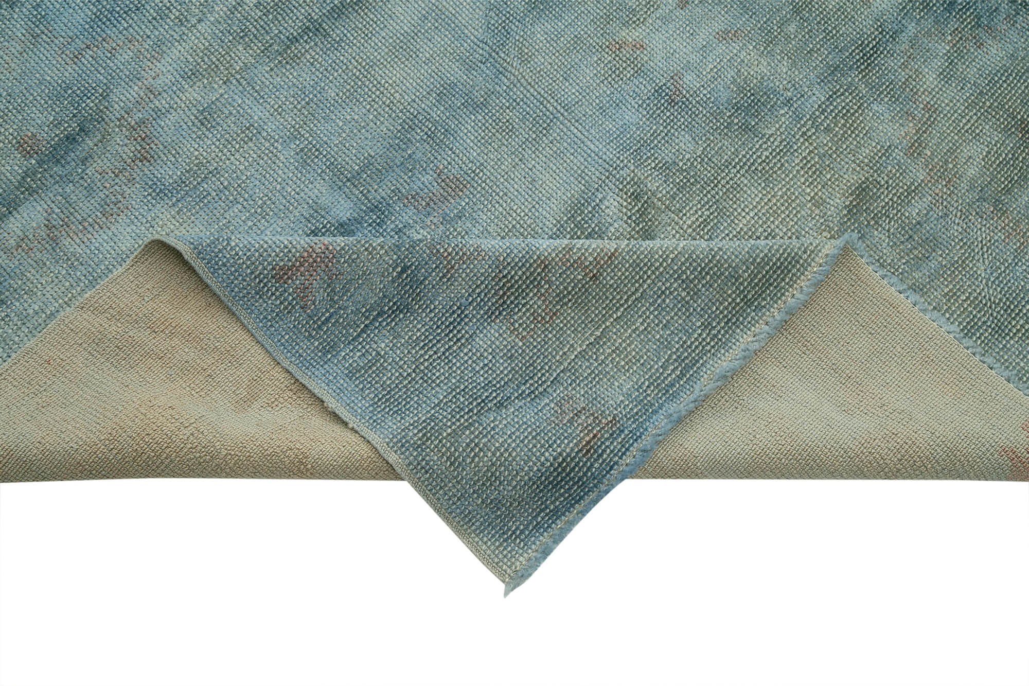 Handmade Wool Area Rug – Classic Blue Tebriz Cotton Wool Carpet 11'3''x14'10''