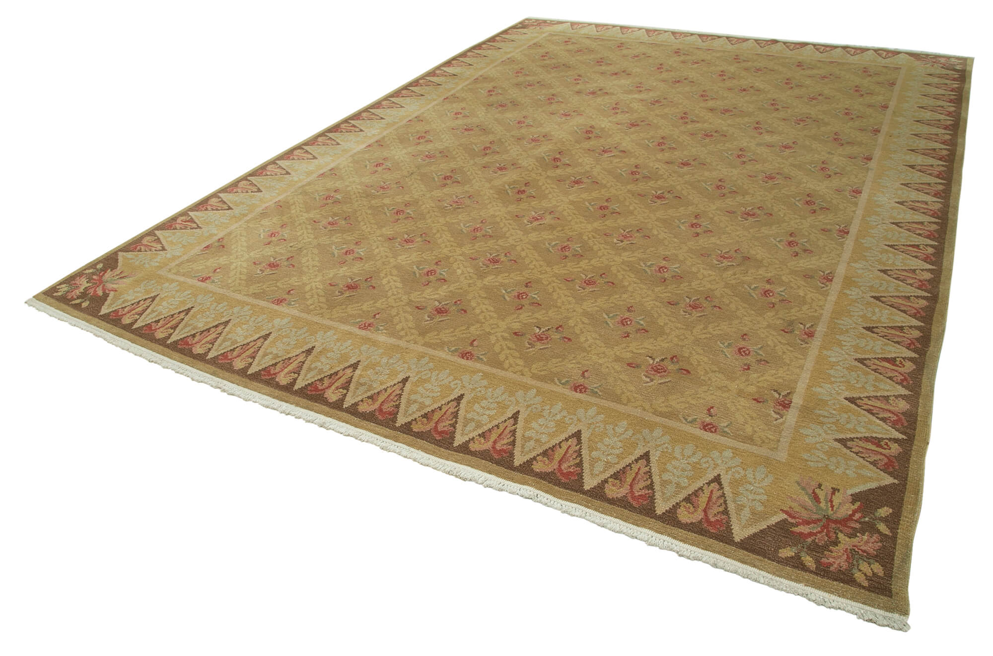 Handmade Wool Area Rug – Classic Yellow 9x13 Wool Rug by Agacan | Durable Cotton Floor Covering