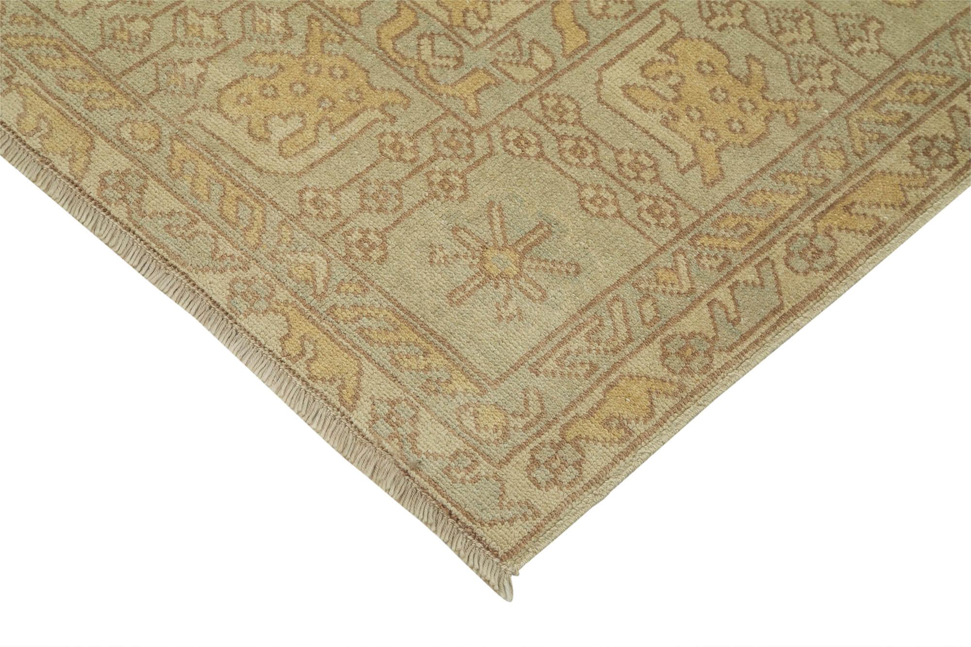 Handmade Wool Area Rug – Classic Beige Cotton Wool Rug 8'3'' x 9'5''