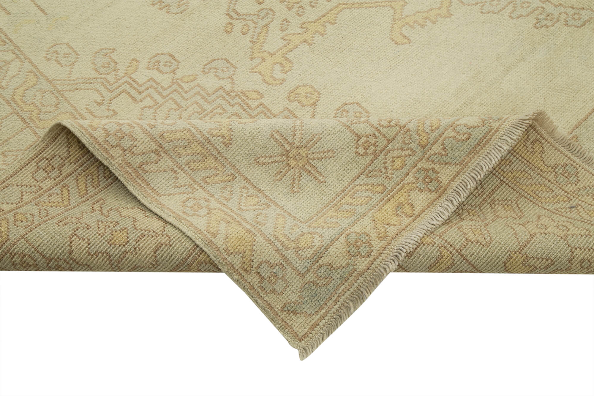 Handmade Wool Area Rug – Classic Beige Cotton Wool Rug 8'3'' x 9'5''