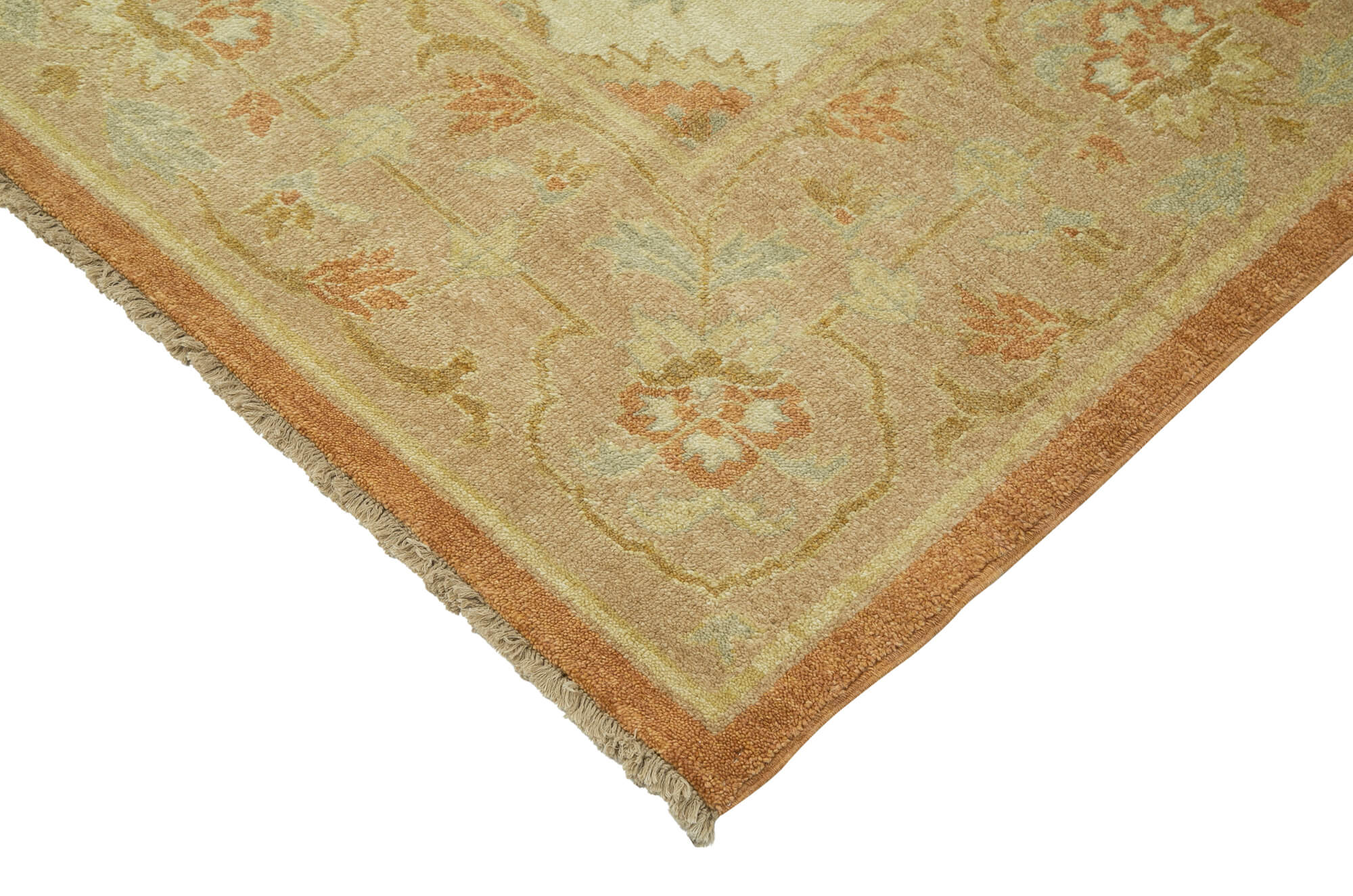 Handmade Wool Area Rug – Tebriz Classic Beige Cotton Wool Rug 8'1''x10'1''
