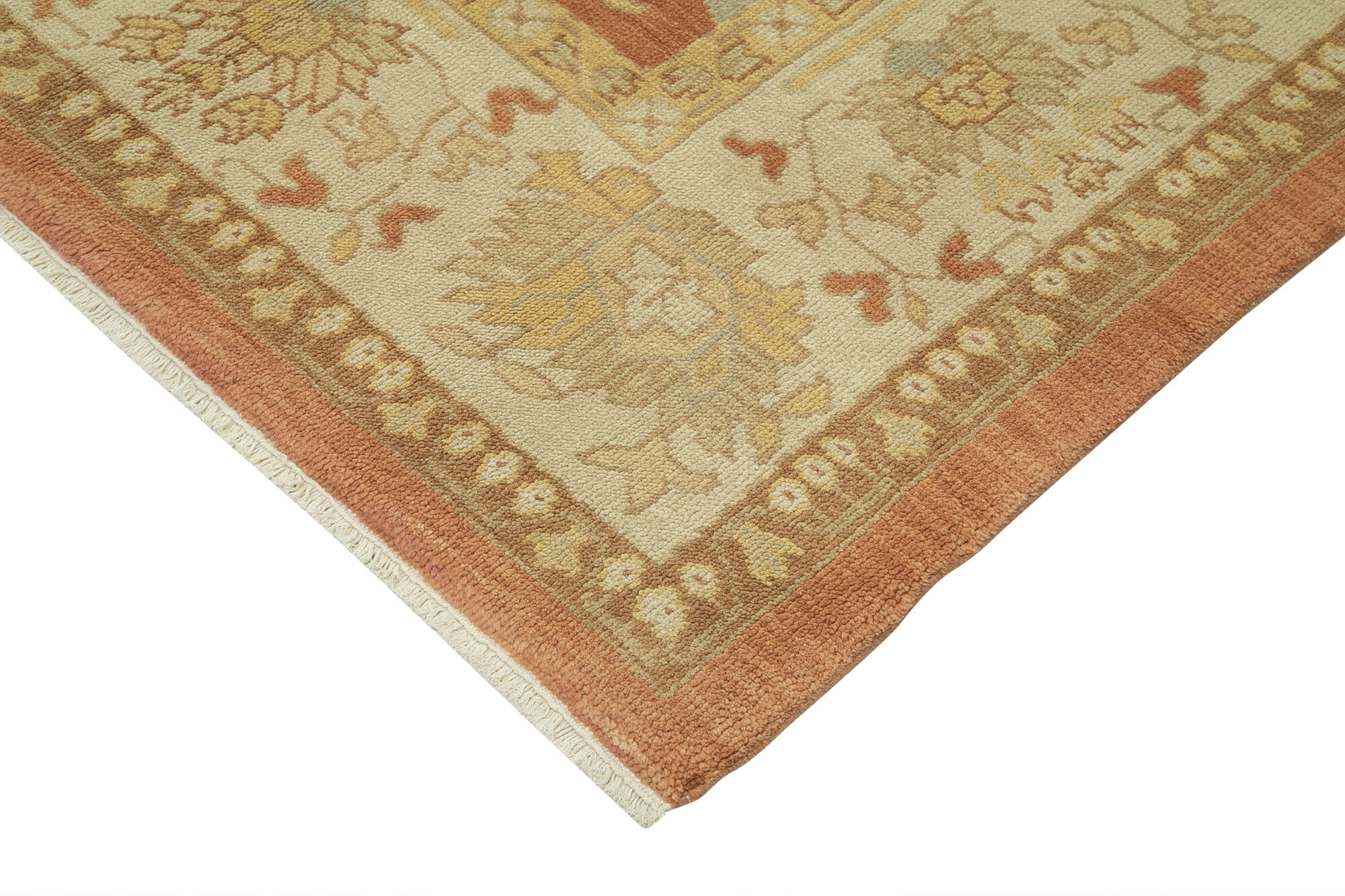 Handmade Wool Area Rug - Classic Red Turkish Vintage Rug 9'x12' Cotton Wool