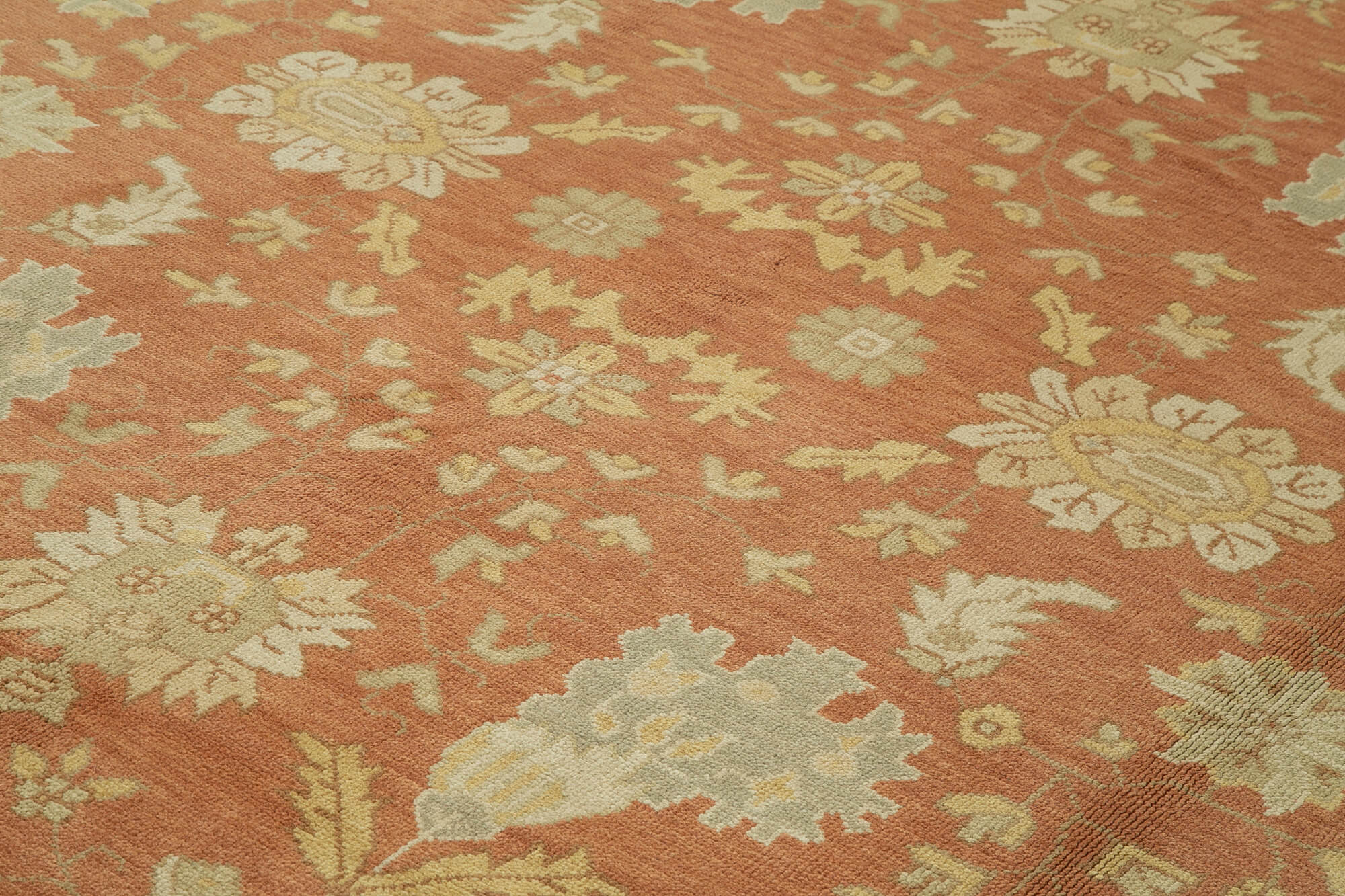 Handmade Wool Area Rug - Classic Red Turkish Vintage Rug 9'x12' Cotton Wool