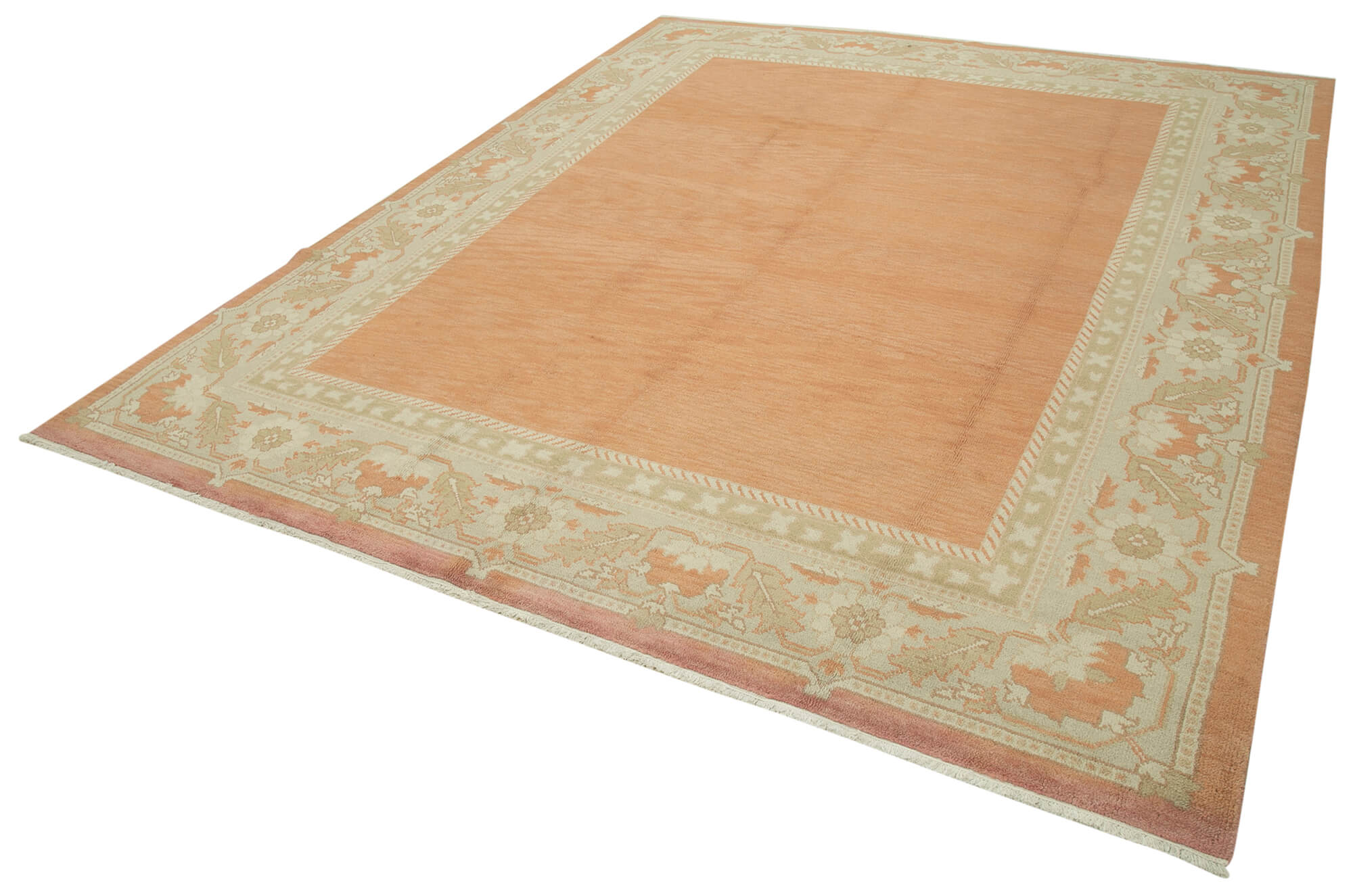Handmade Wool Area Rug – Tebriz Red Classic Cotton Rug 8x10 Vintage Turkish Carpet